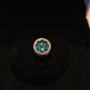 Pandora dark green charm